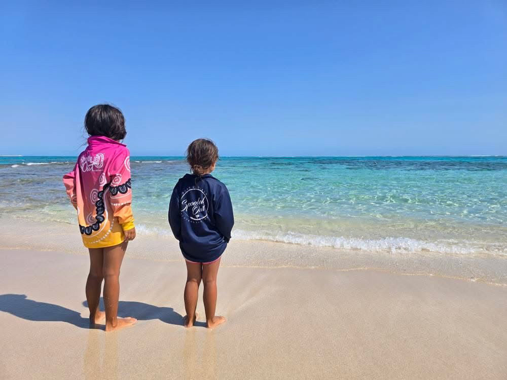 Coastal fishing water during a changing tide in Australia