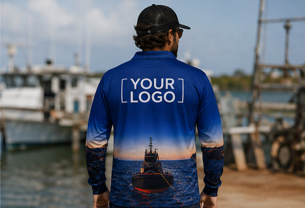 branded fishing shirt